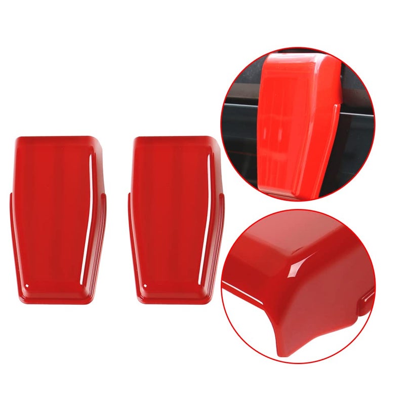 idain 2PCS Tailgate Hinge Cover Rear Upper Glass Door Liftgate Hinge Cover Trim for 2007-2017 Jeep Wrangler JK & Unlimited (Red) - Image 4